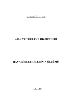 Hava Kirleticilerinin Ölçümü