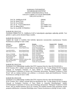 16.06.2014 - Marmara &Uuml;niversitesi