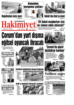 21 haziran.qxd - Çorum Hakimiyet Gazetesi