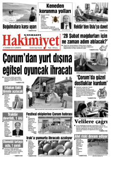 21 haziran.qxd - &Ccedil;orum Hakimiyet Gazetesi