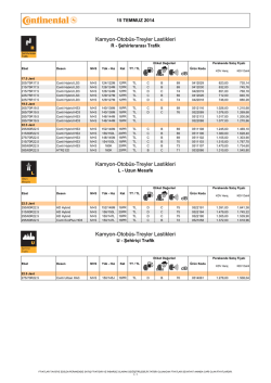 Continental-Kamyon-Otob&uuml;s-Treyler Lastikleri-Fiyat Listesi