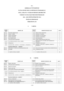 2014-2015 &ouml;ğretim yılı ders i&ccedil;erikleri