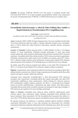 Formaldehit-Alkol Karışımı ve Alkol ile Fikse Edilmiş Bazı Amfibi