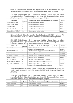 &Ouml;zel &Ouml;ğrencilik Başvuru Sonu&ccedil;ları i&ccedil;in tıklayınız.