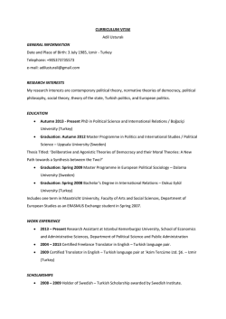 CURRICULUM VITAE Adil Usturalı GENERAL INFORMATION Date