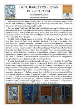 3. Oru&ccedil; Barbaros Sultan