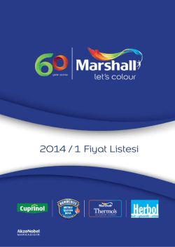 Fiyat Listesi 2014/1 - sarilarboya.com.tr