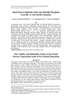 Anahtar S&ouml;zc&uuml;kler - Kırşehir Eğitim Fak&uuml;ltesi Dergisi (KEFAD)