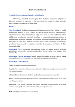 İklim Metaveri - Meteoroloji Genel M&uuml;d&uuml;rl&uuml;ğ&uuml;
