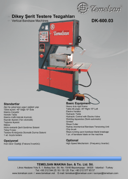 Dikey Şerit Testere Tezgahları DK-600.03