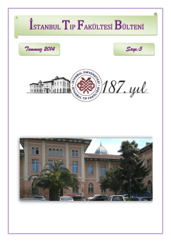 İstanbul Tıp Fak&uuml;ltesi B&uuml;lteni 5. Sayısı yayınlanmıştır.