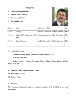 YÜKSEKÖĞRETİM KURULU - Mevlana Üniversitesi Eğitim Fakültesi