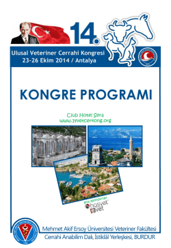 Prof. Dr. Murat ŞAROĞLU - 14. Ulusal Veteriner Cerrahi Kongresi