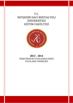 2013 - 2014 - Nevşehir Hacı Bektaş Veli &Uuml;niversitesi