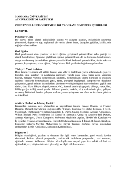 1 marmara üniversitesi atatürk eğitim fakültesi zihin engelliler