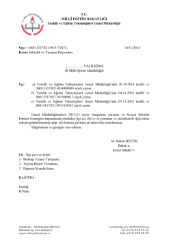 Etkinlik ve Yarışma Duyuruları - Aksaray Milli Eğitim Müdürlüğü