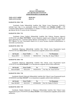y&ouml;netim kurulu - D&uuml;zce &Uuml;niversitesi Fen Bilimleri Enstit&uuml;s&uuml;