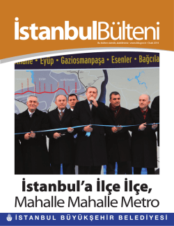 Ocak 2014 - İstanbul B&uuml;y&uuml;kşehir Belediyesi