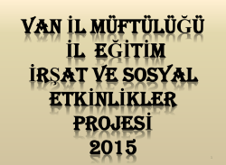 PowerPoint Sunusu - Van İl M&uuml;ft&uuml;l&uuml;ğ&uuml;