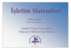 İşletim Sistemleri - İstanbul Teknik &Uuml;niversitesi