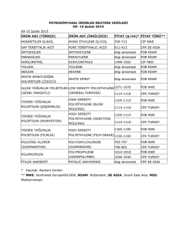 &Uuml;R&Uuml;N ADI (İNGİLİZCE)