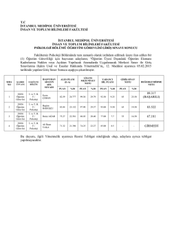Psikoloji - Medipol &Uuml;niversitesi