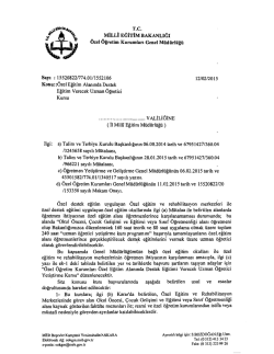 &Ouml;zel Egitim Alanında Destek Egitim Verecek Uzman Ogretici Kursu