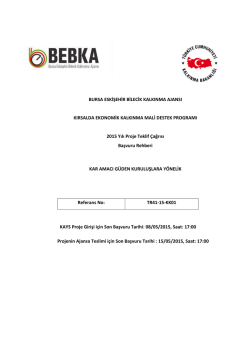 BURSA ESKİŞEHİR BİLECİK KALKINMA AJANSI KIRSALDA