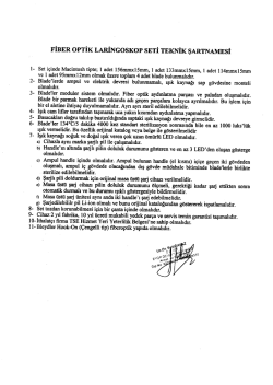 LARENGESKOP SETİ ŞARTNAMESİ