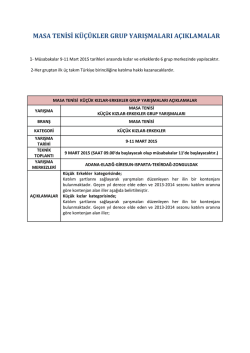 2014-2015 masa tenisi küçükler (kız