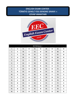 englısh exam center - türkiye geneli yds deneme sınavı