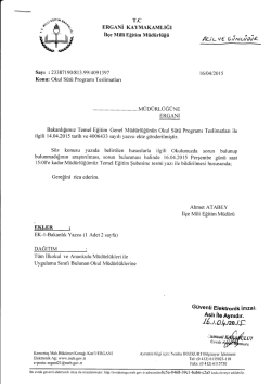T.c ERGANİ KAYMAKAMLIĞI - Ergani İl&ccedil;e Milli Eğitim M&uuml;d&uuml;rl&uuml;ğ&uuml;