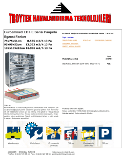 Euroemme&reg; ED HE Serisi Panjurlu Egzost Fanları