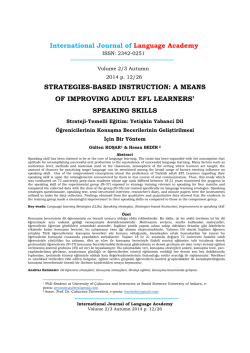 strategies-based instruction a means of improving adult efl learners