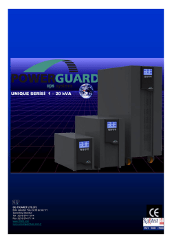 UNIQUE SERİSİ 1 &ndash; 20 kVA