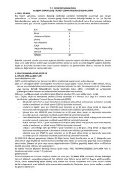 T.C. EKONOMİ BAKANLIĞINA YARIŞMA SINAVI İLE DIŞ TİCARET