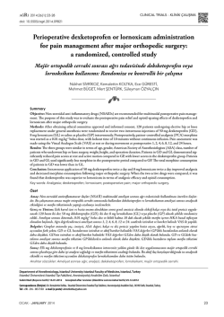 Perioperative dexketoprofen or lornoxicam