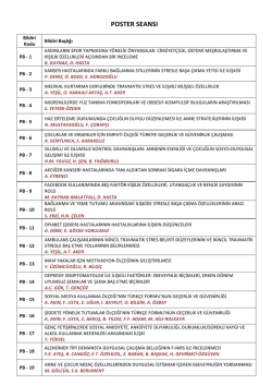 poster seansı - 18. Ulusal Psikoloji Kongresi
