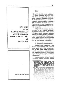 oğulları ve hızır bey