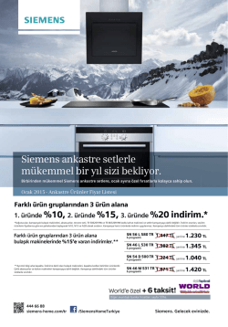 Siemens ankastre &uuml;r&uuml;nlerdeki fırsatlar i&ccedil;in fiyat kataloğuna mutlaka