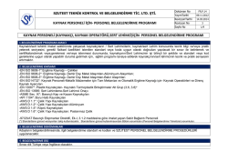 Kaynak Personeli İ&ccedil;in Personel Belgelendirme Programı