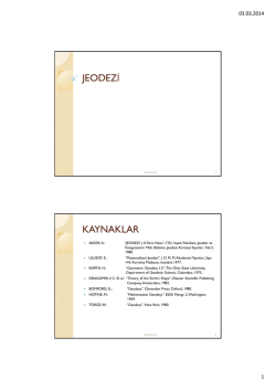 JEODEZİ KAYNAKLAR