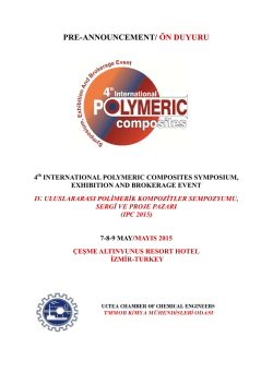 PRE-ANNOUNCEMENT/ &Ouml;N DUYURU