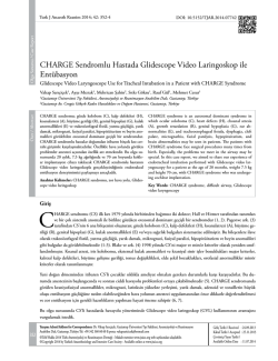CHARGE Sendromlu Hastada Glidescope Video