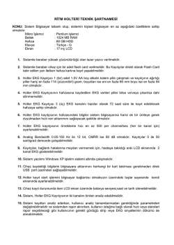 HOLTER (Ambulat&ouml;r EKG) TEKNİK ŞARTNAMESİ