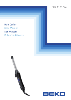 BKK 1178 SM Hair Curler User Manual Sa&ccedil; Maşası Kullanma