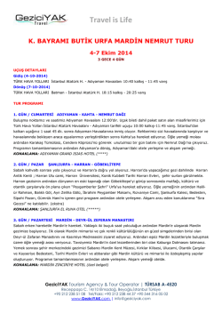 Urfa, Mardin, Nemrut (pdf)