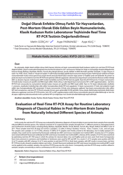 Evaluation of Real-Time RT-PCR Assay for Routine Laboratory