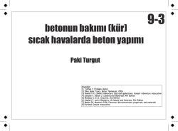 betonun bakımı (k&uuml;r) sıcak havalarda beton yapımı