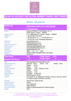 Fact Sheet 2015 - Fantasia Hotel